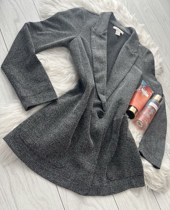 Sacou gri texturat H&M, mărimea 36