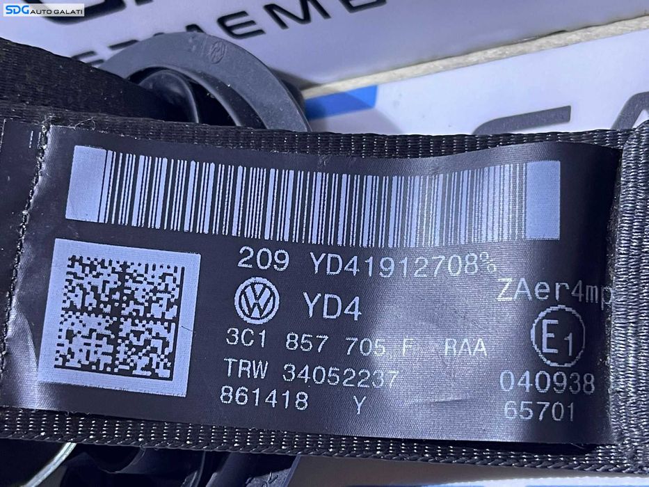 Centura Siguranta Stanga Fata Sofer Volkswagen Passat B6 2005 - 2010 Cod 3C1857705F [A0353]