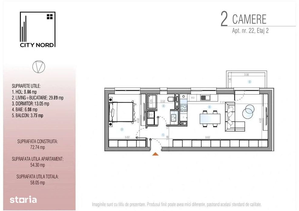 Apartament 2 Camere în Proiect Boutique - Pompă de Căldură Individuală — fotografia 1