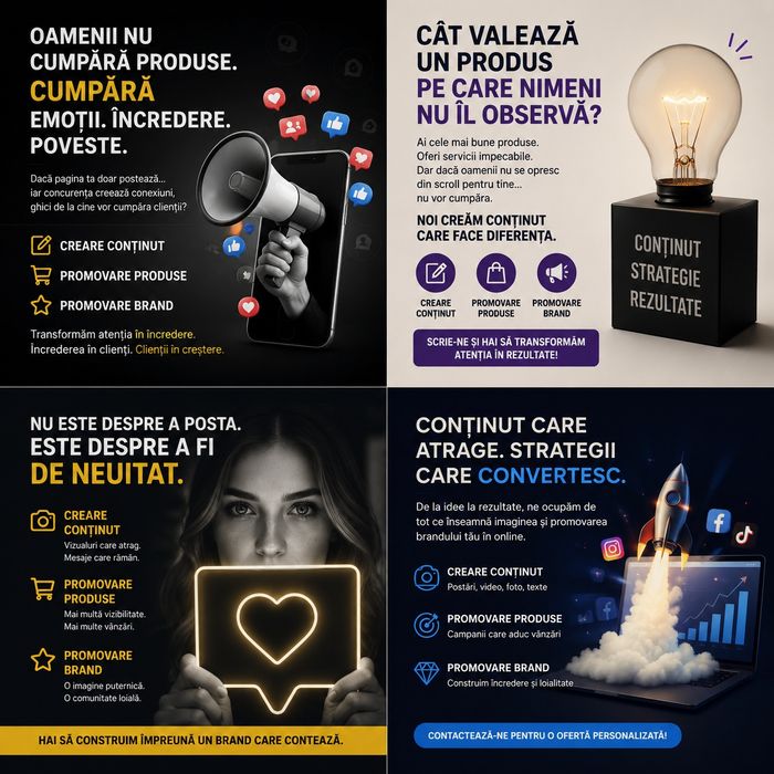 Reclama Creare continut social media  promovare produse