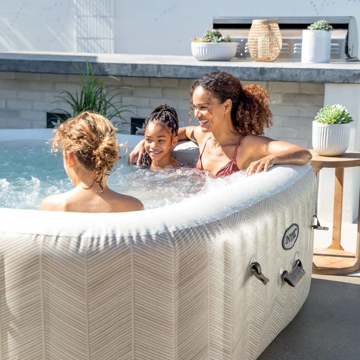 Надуваемо джакузи Intex PureSpa Chevron Bubble Deluxe, 6 места, 239 х