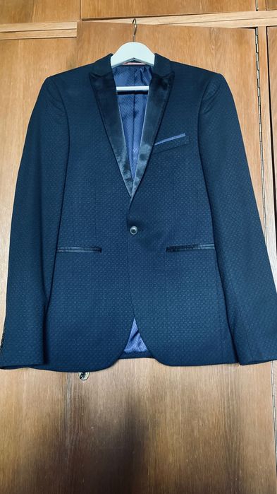 Sacou bleumarin slim fit