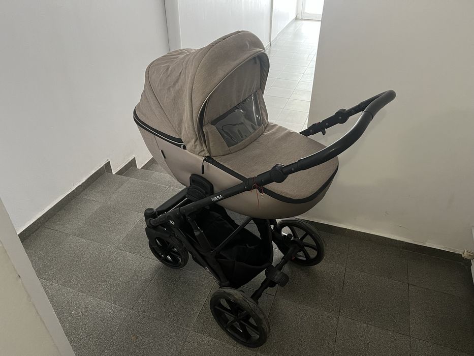 Бебешка количка 2 в 1 Riko Nesa (цвят Pearl Pink / Beige)