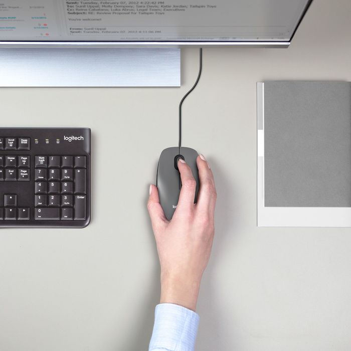 Мышь проводная Logitech B100 Black 1 Год Гарантия!