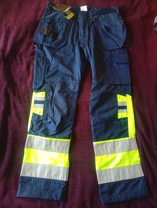 Панталон Fristads Hi-Vis Green Craftsman, клас 1 - 2640 GPLU