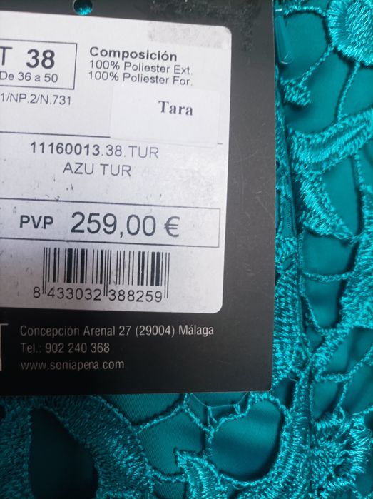 -50% Уникална Sonia Pena N38 рокля