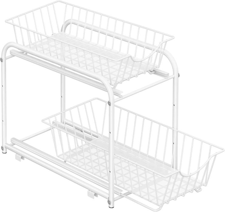 Organizator baie sau bucatarie Songmics, 2 sertare glisante, alb