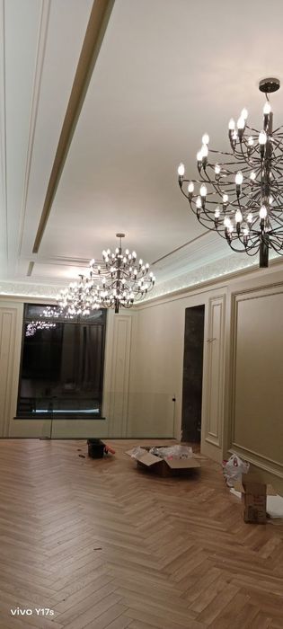 Електрик люстра установка