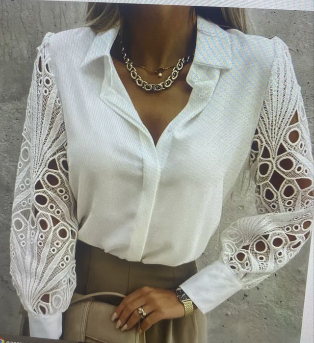 Дамска риза с  дантела