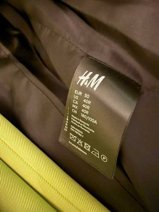 Costum Thierry Mugler x H&M - Sacou și Pantaloni cu decupaje - Verde Neon - Nou
