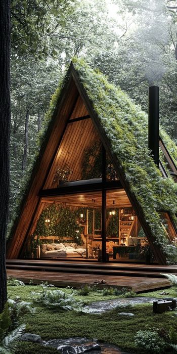 A-frame дом с панорамными окнами под ключ