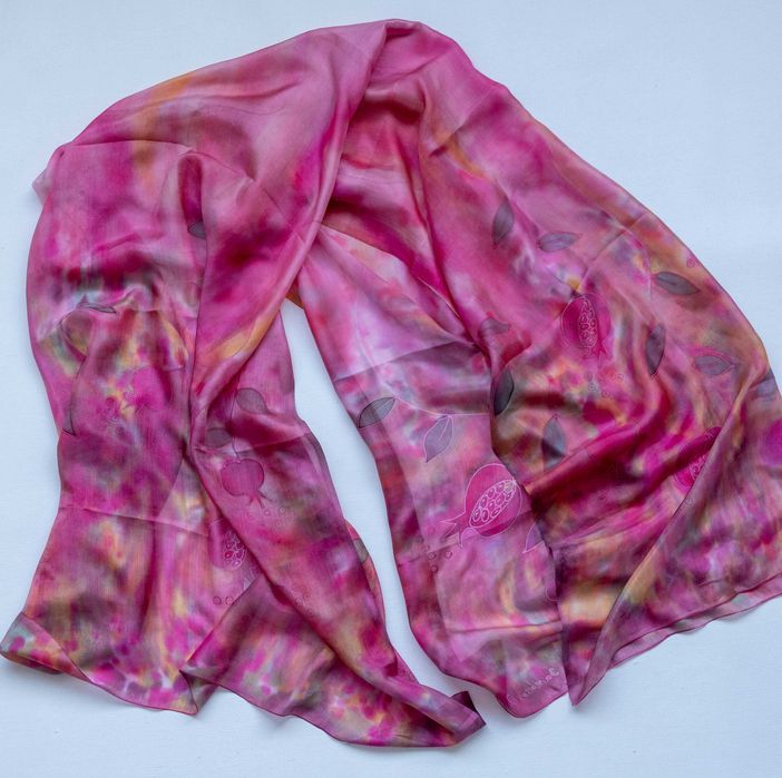 Шарф-палантин. Батик.