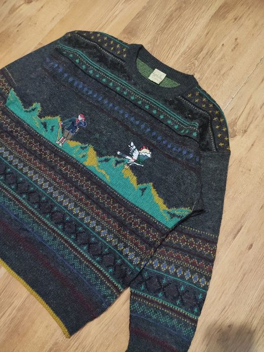 Pulover mix lână Bird Watching mărimea L