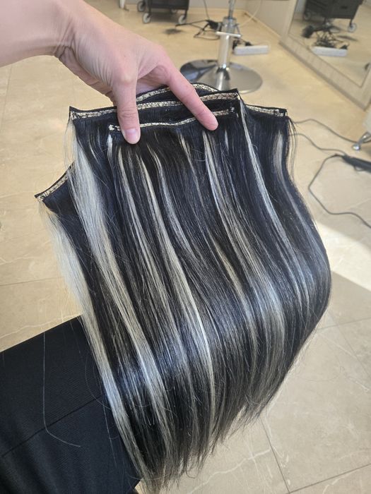 Естествена коса на кичури  150 гр.50см