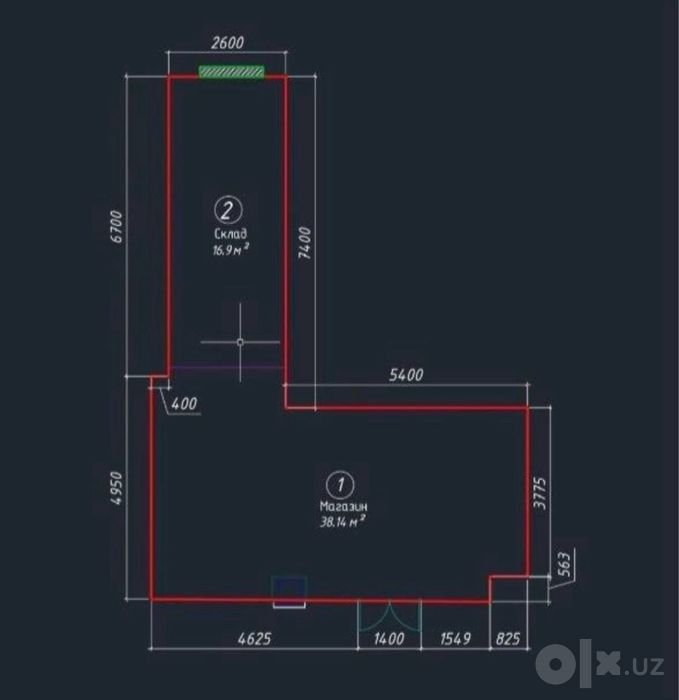 Продается помещение Ор-р: Институт INHA 55м2