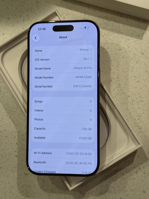 iPhone 16 Pro 128GB Desert Titanium – Като НОВ, 92% Батерия. Гаранция!