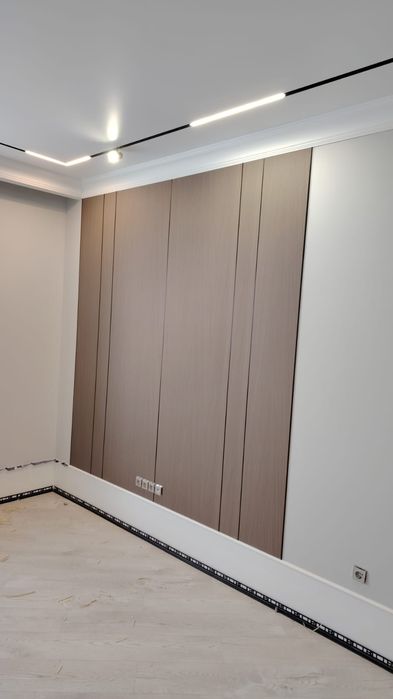 Монтаж бамбуковых панелей