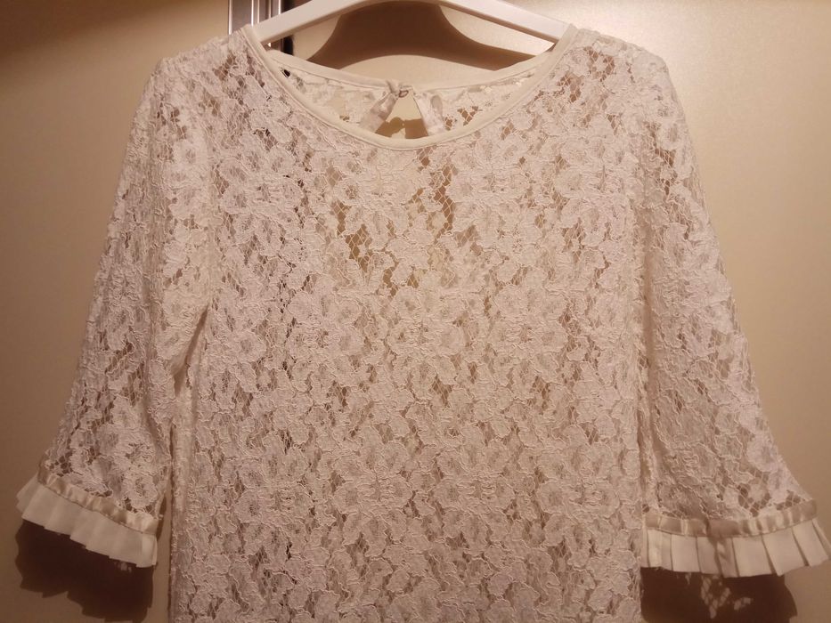 Rochie/tunica crem XS-S sau 158-164, transparenta.