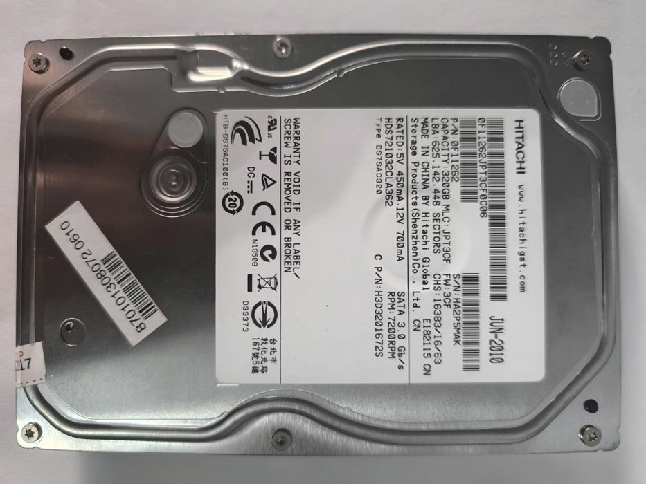 Vând Hitachi de 320 GB
