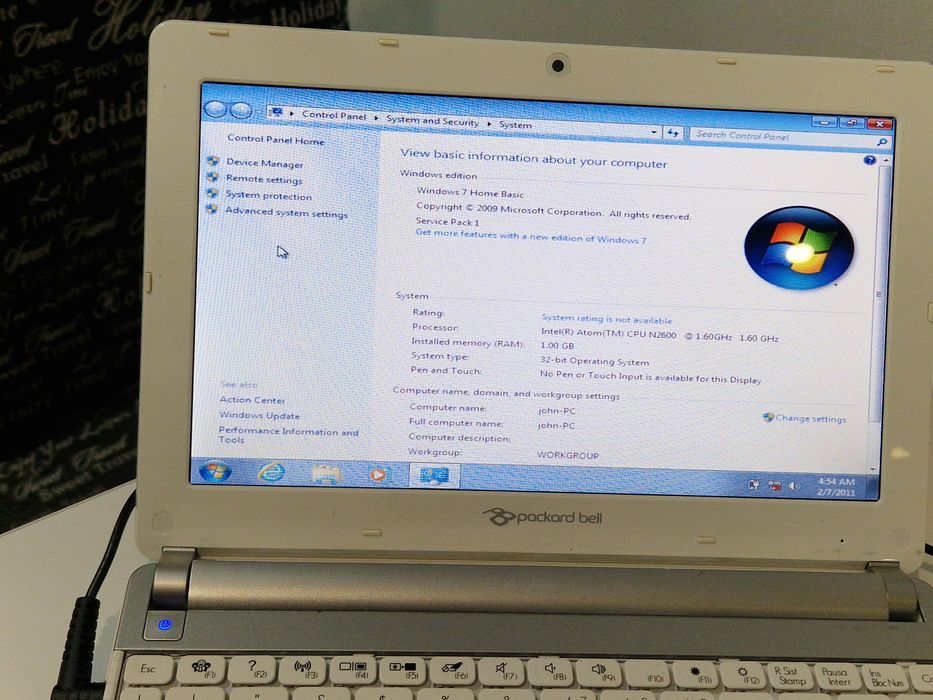 Mini laptop Packard Bell perfect funcțional