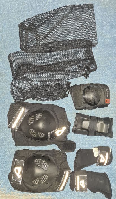 Rossignol Aparatoare de genunchi si de incheieturi mana (genunchere+protectii incheieturi mana) si Oxelo - toate noi