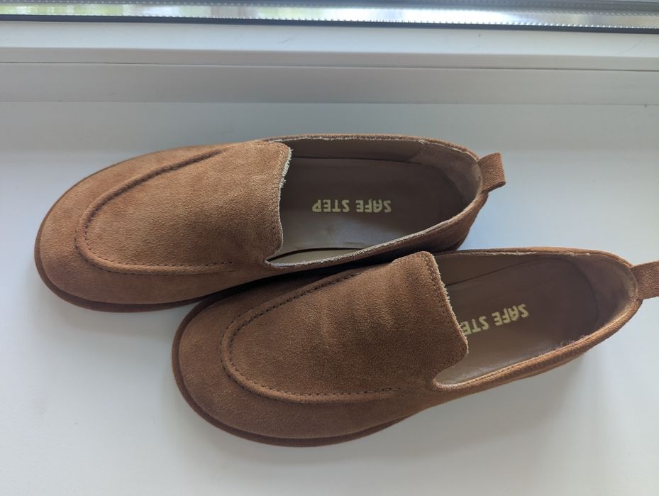 Лоферы из натуральной замши