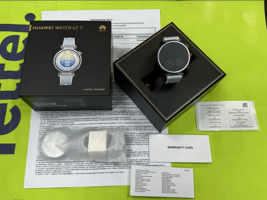 ЧИСТО НОВ 41mm Huawei watch GT 7 / GT7 Гаранция Yettel 2029 Blue / Син