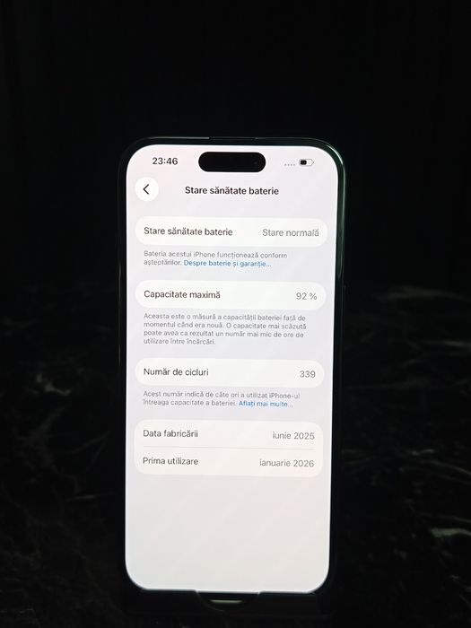 Noble Amanet - iPhone 15 - Baterie 92% - Că NOU - Impecabil