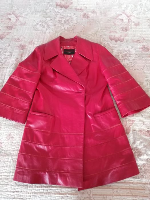 Женская одежда, кожаный плащ