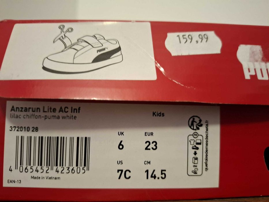 Vand Incaltaminte Adidasi Copii Puma Anzarun Lite Liliac marime 23