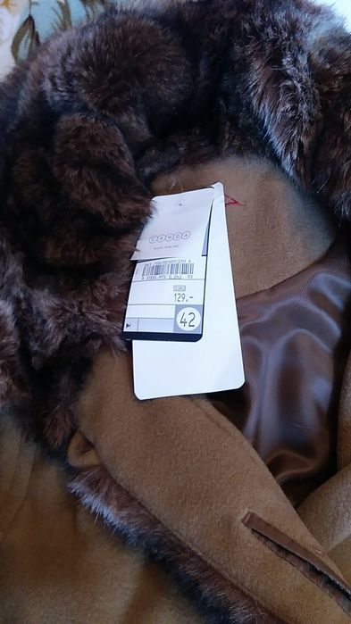 Haina de lana cu blana artificiala noua
