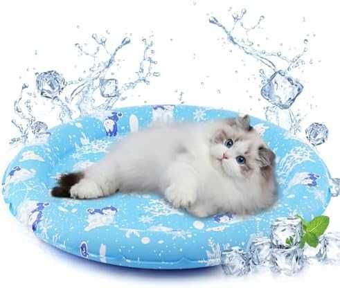 Нова Кръгла охлаждаща подложка за домашни любимци котка нетоксичен гел