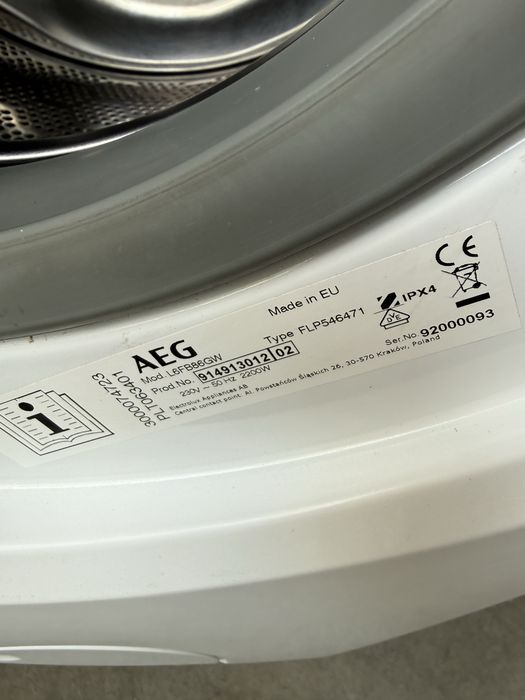 Пералня Slim AEG 6000 Series  А++8kg
