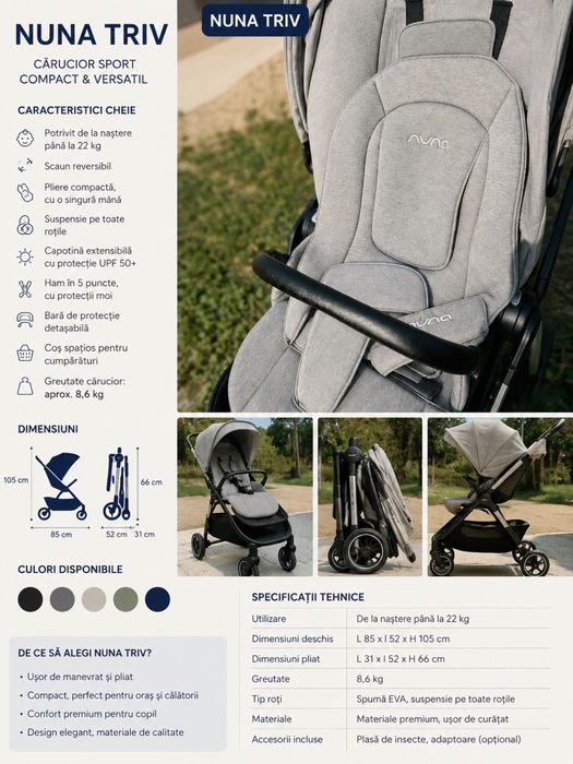Carucior pliabil Nuna triv +scoica