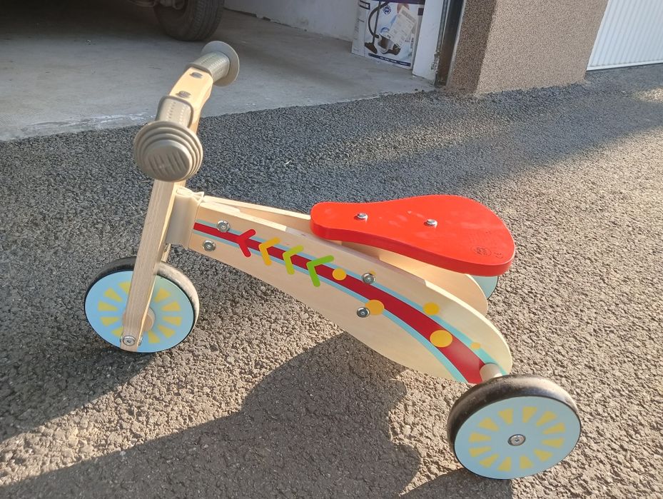 Дървена триколка да деца от 1 до 3 години