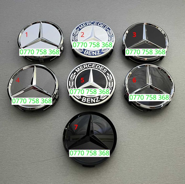 Capace Jante Aliaj MERCEDES embleme roti capacele diferite Dimensiuni