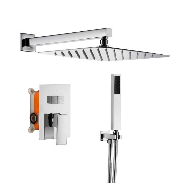 Set dus baterie incastrata, 2 functii,Crom/ Black, REDUS de la 1000RON