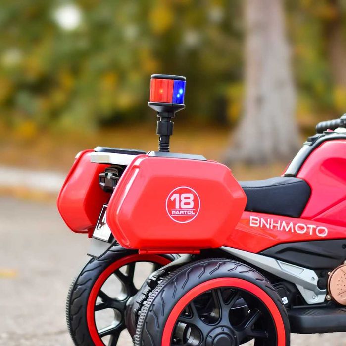 Motocicleta cu 3 roti, Kinderauto POLICE BJML5188 60W, 6V alba