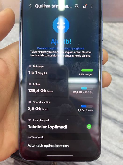 A55 8/256 Gb xolati ideal 
Xolat