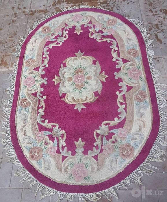 Ковер овальный. Шерсть. 2×120