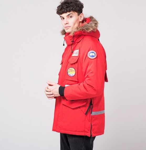 Куртка зимняя Canada Goose цвет Красный Пуховик Доставка M-L разм