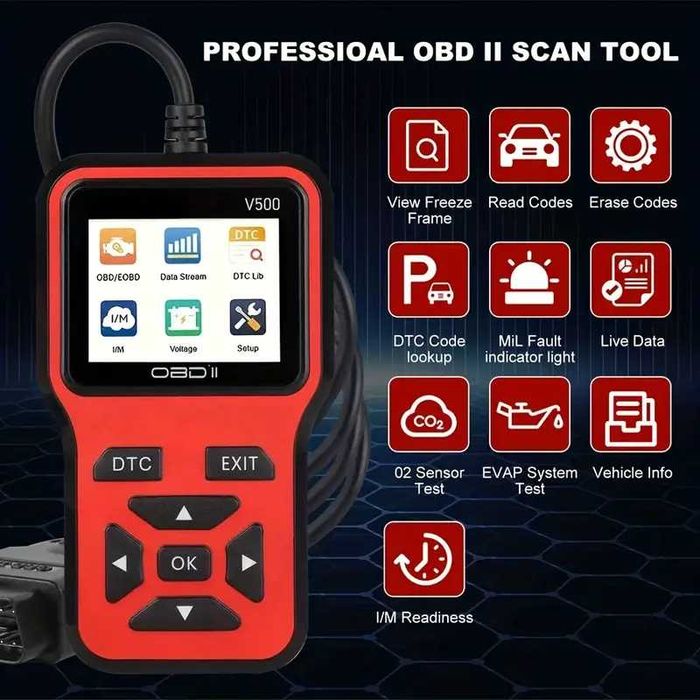 Tester auto diagnoza OBD2 citire stergere coduri V500