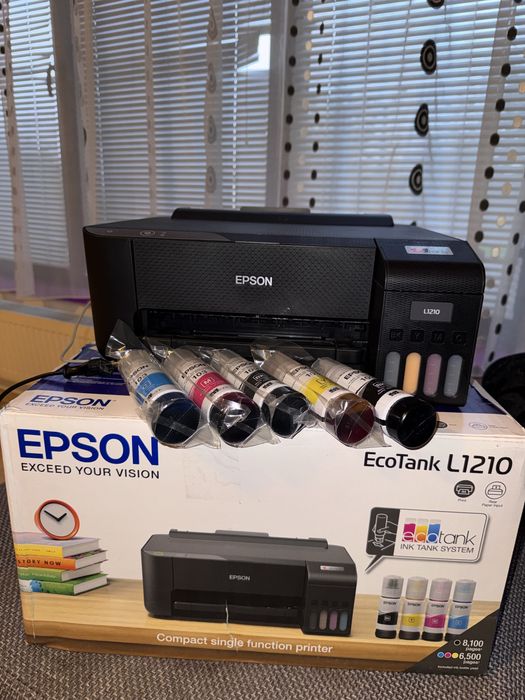 Imprimantă Epson EcoTank L1210, stare foarte bună, cerneală nefolosită