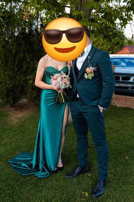 Rochie lunga eleganta verde