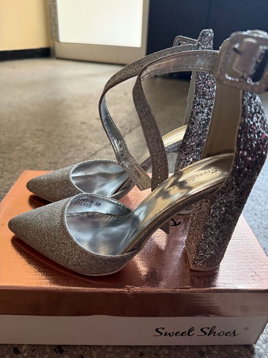 Официална дълга рокля + обувки с висок тол