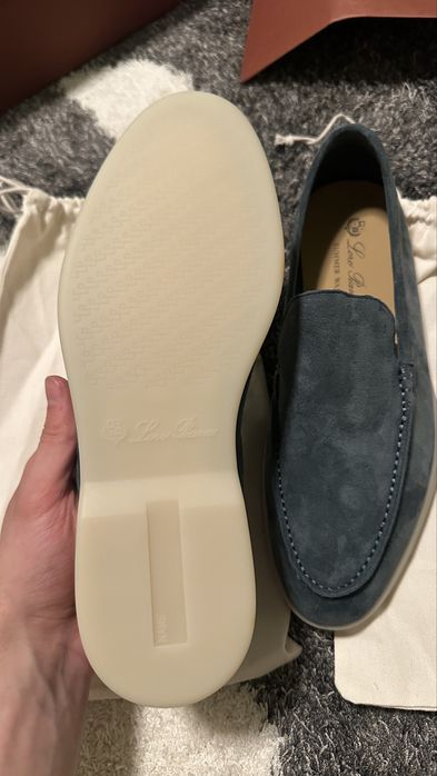 Pantofi Loro Piana Summer Walk Bleumarin 41 Noi Premium