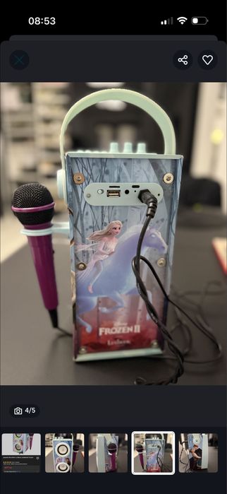 Boxa copii cu lumini si microfon