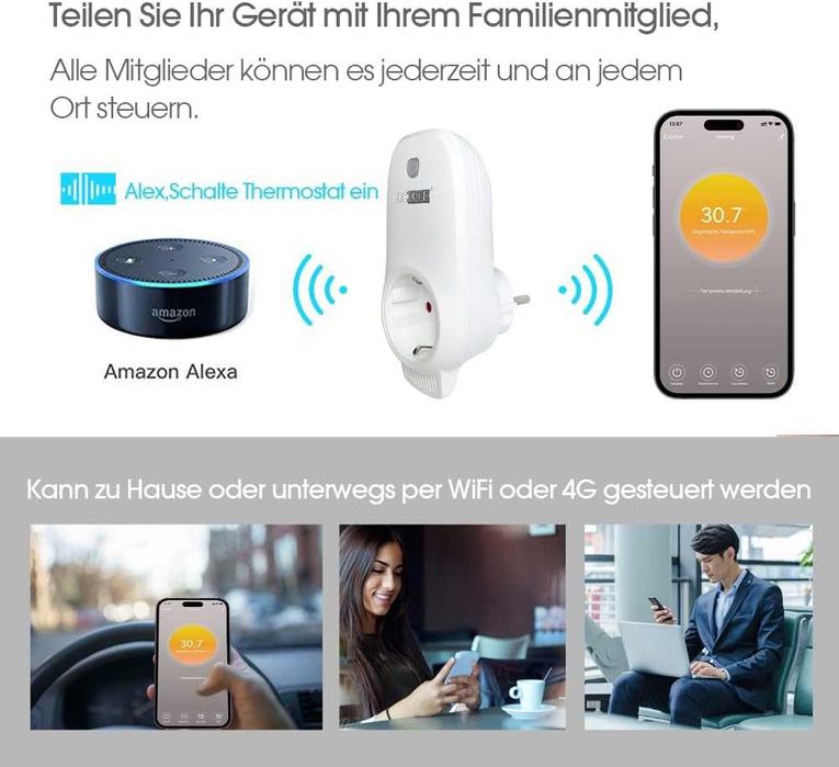Byecold Smart WiFi термостат за контакт за инфрачервено отопление с функция за спасяване