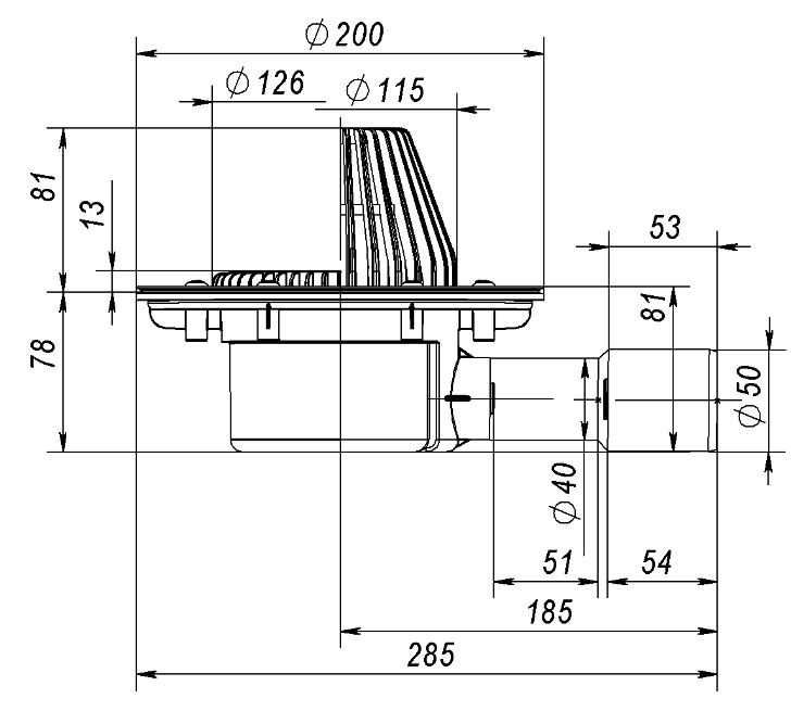 FACHMANN Воронки кровельные серии VB 510 трап для кровли