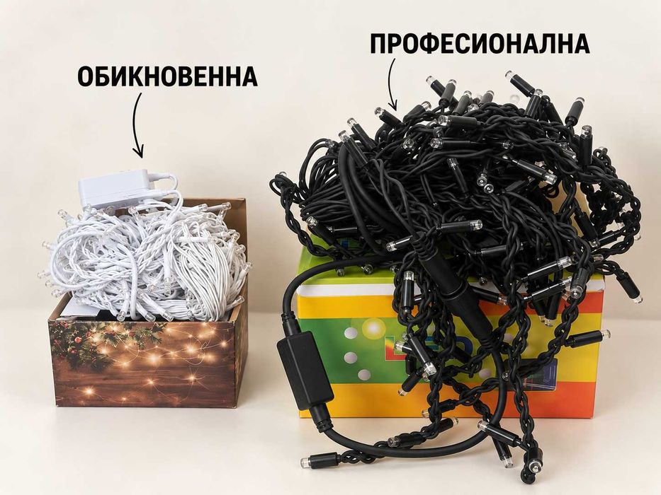 Външни професионални коледни лампички LED завеса 6м х 30-50-70см с Флаш ефект студено синя светлина